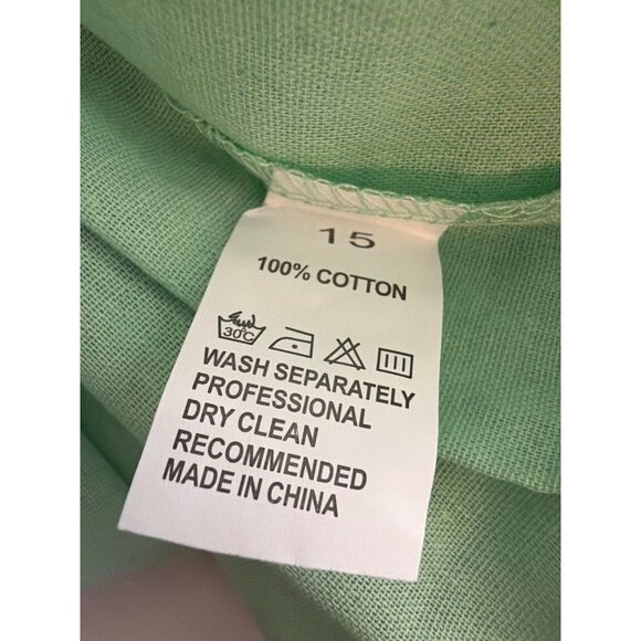 NWOT Mens 100% Cotton Sage Green Button Up Shirt Size XL - Picture 6 of 6